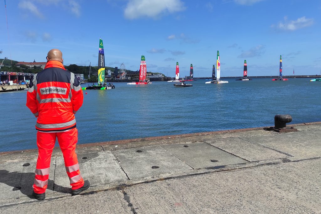 SEG-R in Bereitschaft zur Unterstützung der Johanniter-Unfall-Hilfe beim Sail GP 2025 in Sassnitz.